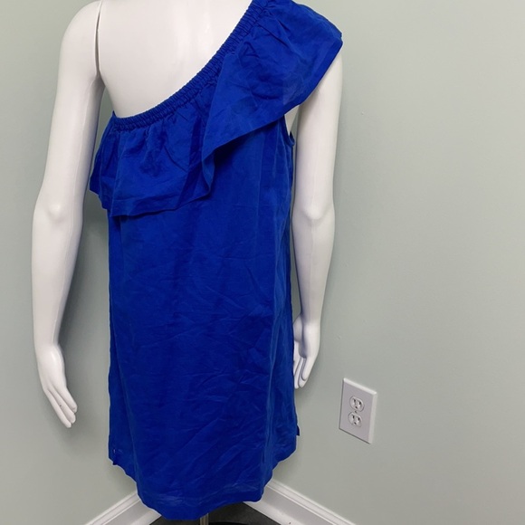 J. Crew One Shoulder Blue Dress NEW - Picture 3 of 5
